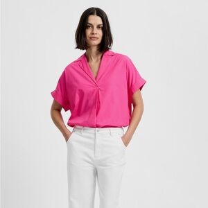 French Connection Hot Pink Button-Up Shirt